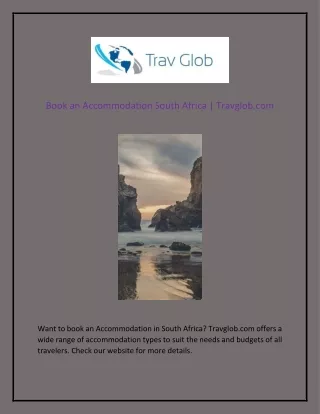 Book an Accommodation South Africa  Travglob