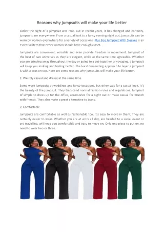 reasons why jumpsuits will make your life better