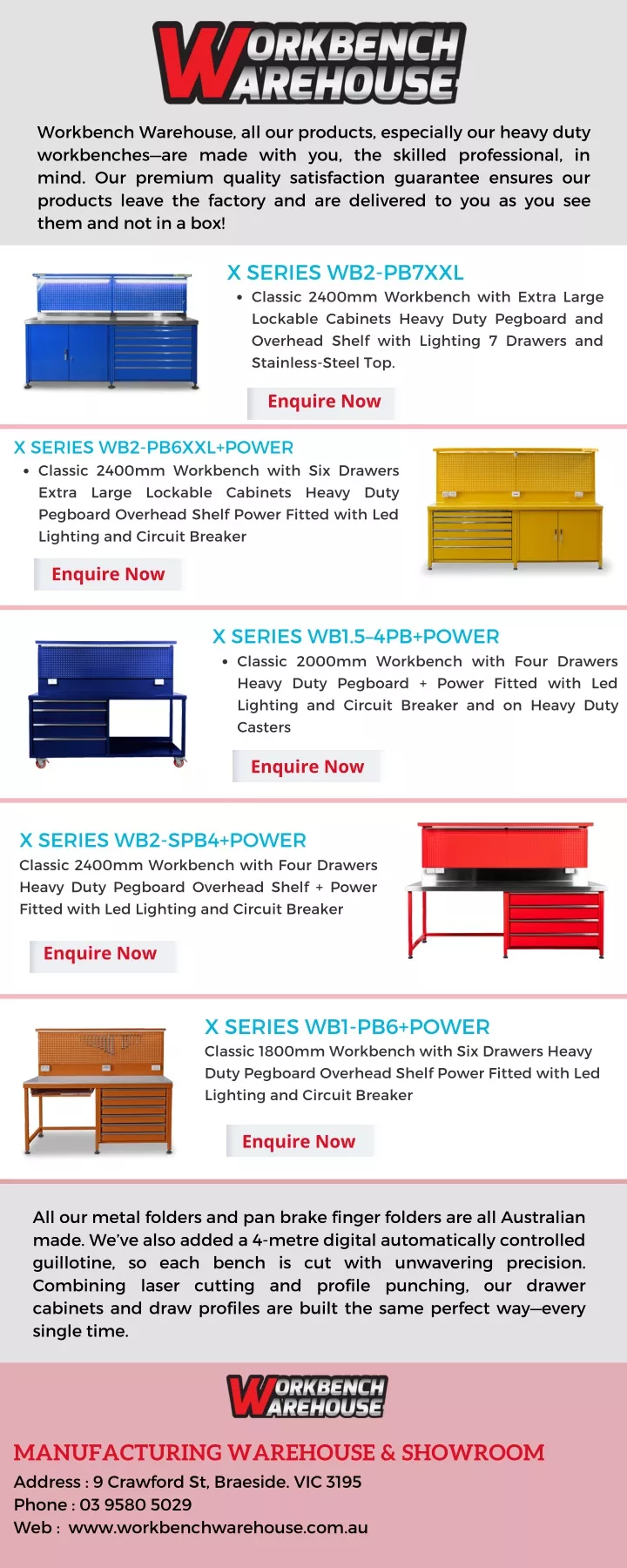 workbench warehouse all our products especially