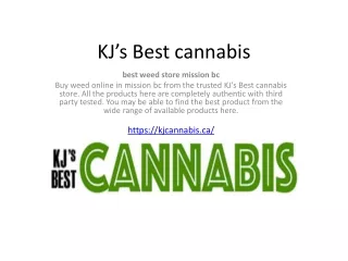 KJ’s Best cannabis