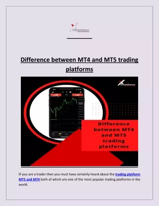 difference between mt4 and mt5 trading platforms