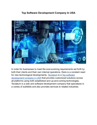 top software development company in usa