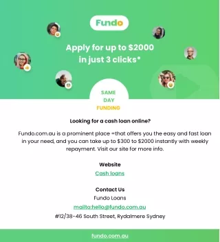 Cash Loans Online | Fundo.com.au