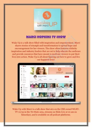 Marci Hopkins TV Show - Wake Up With Marci