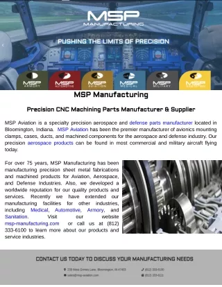 Precision CNC Machining Parts Manufacturer & Supplier