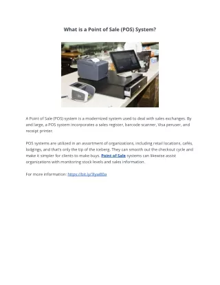 what is a point of sale pos system