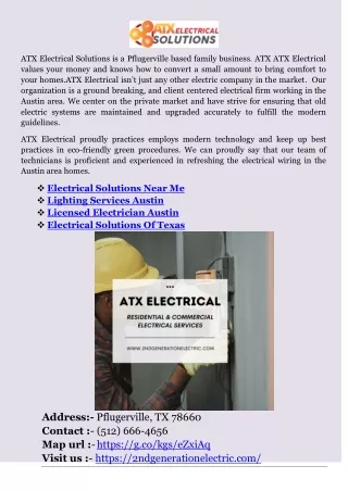 atx electrical solutions is a pflugerville based