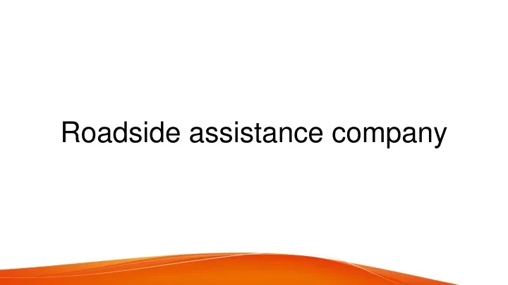 roadside assistance company