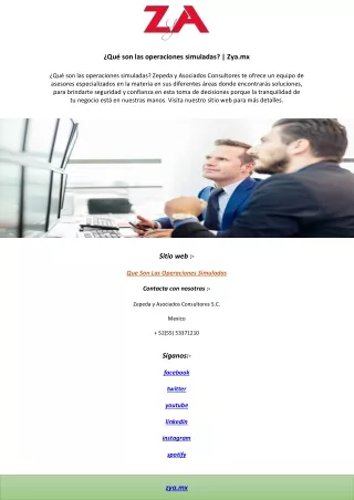 qu son las operaciones simuladas zya mx