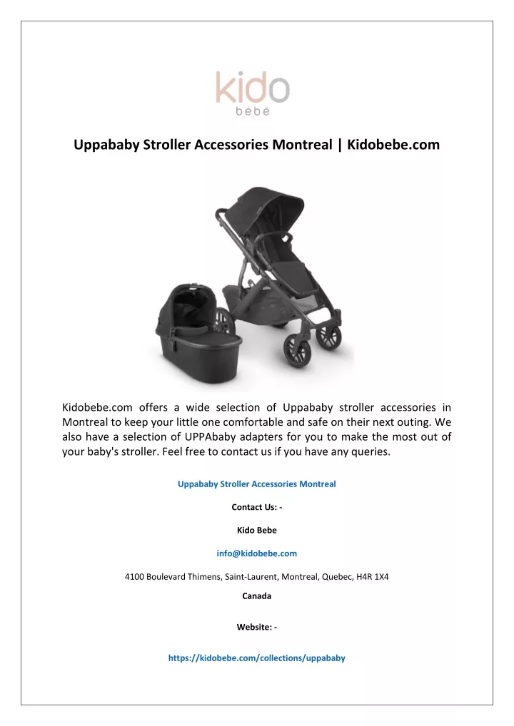 uppababy stroller accessories montreal kidobebe