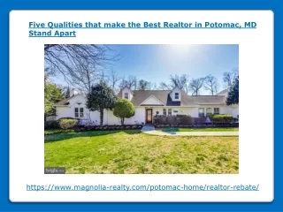 Five Qualities that make the Best Realtor in Potomac, MD Stand Apart
