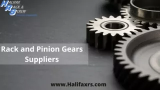 Rack and Pinion Gears Suppliers