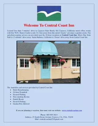 Central Coast Inn - Best Ocean View Hotel in Morro Bay, CA