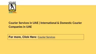 Courier Services in UAE | International & Domestic Courier Companies in UAE