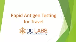 Rapid Antigen Testing for Travel