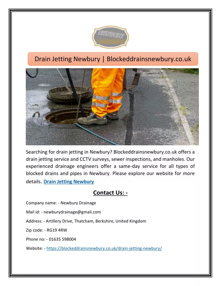 drain jetting newbury blockeddrainsnewbury co uk