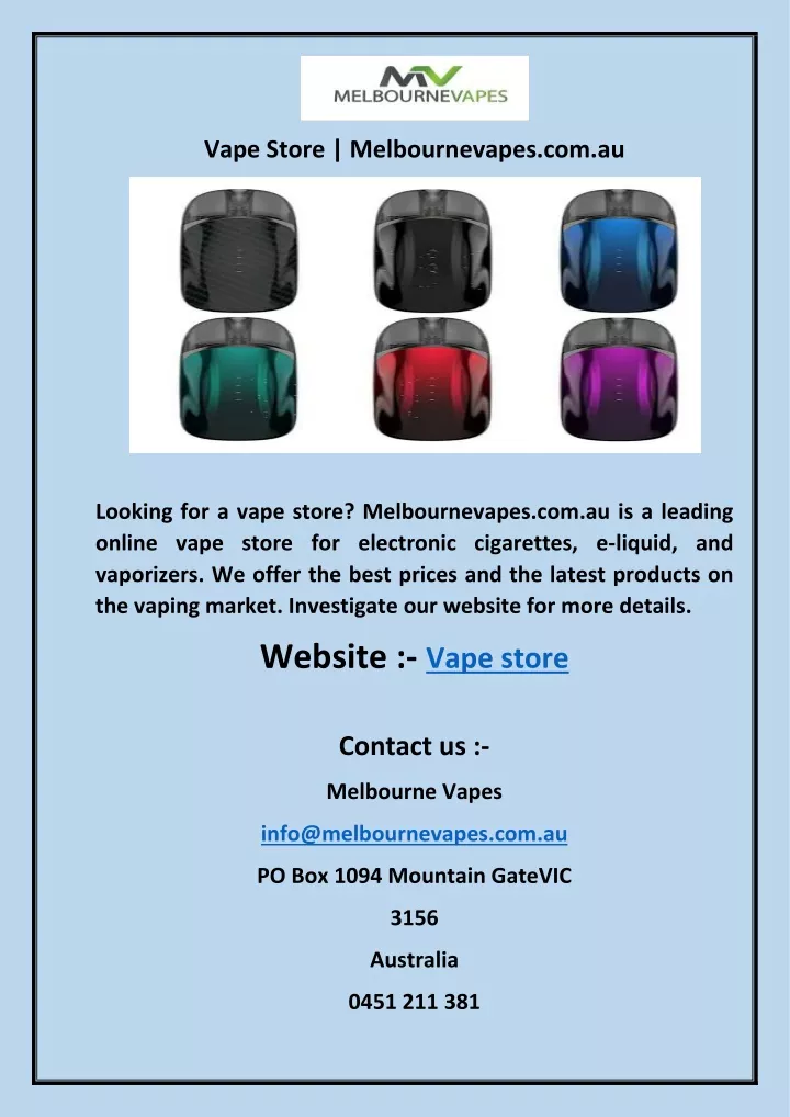 vape store melbournevapes com au