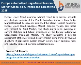 europe automotive usage based insurance market