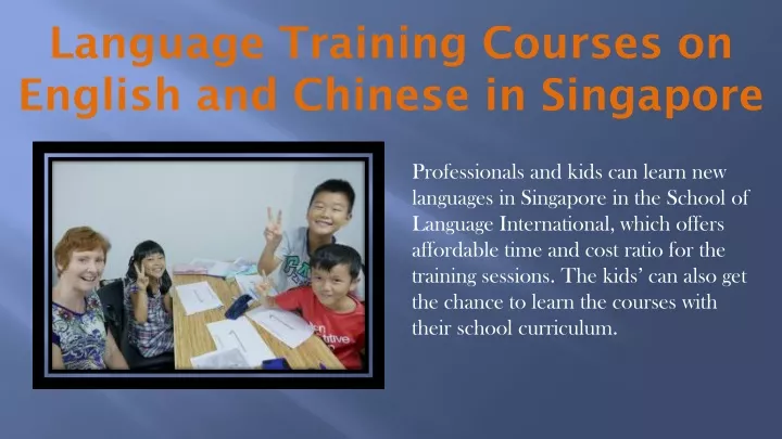 language training courses on english and chinese