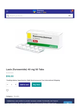 Lasix (furosemide) 40 mg 50 Tabs