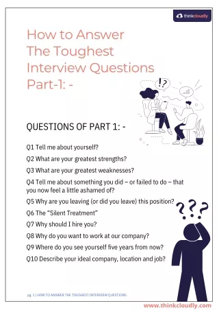 how to answer the toughest interview questions