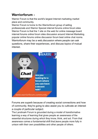 warriorforum warrior forum is that the world