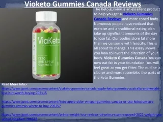 Vioketo Gummies Canada Reviews