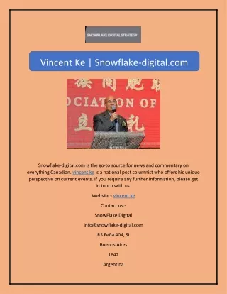 vincent ke snowflake digital com