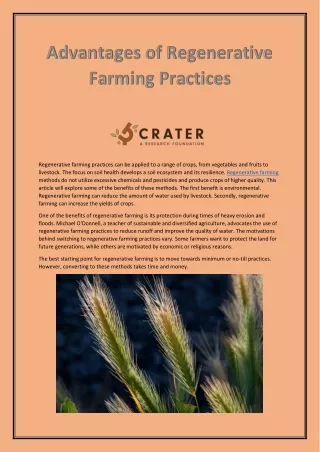 Regenerative Farming Practices - Protect Your Farm From Heavy Erosion and Floods