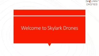 welcome to skylark drones