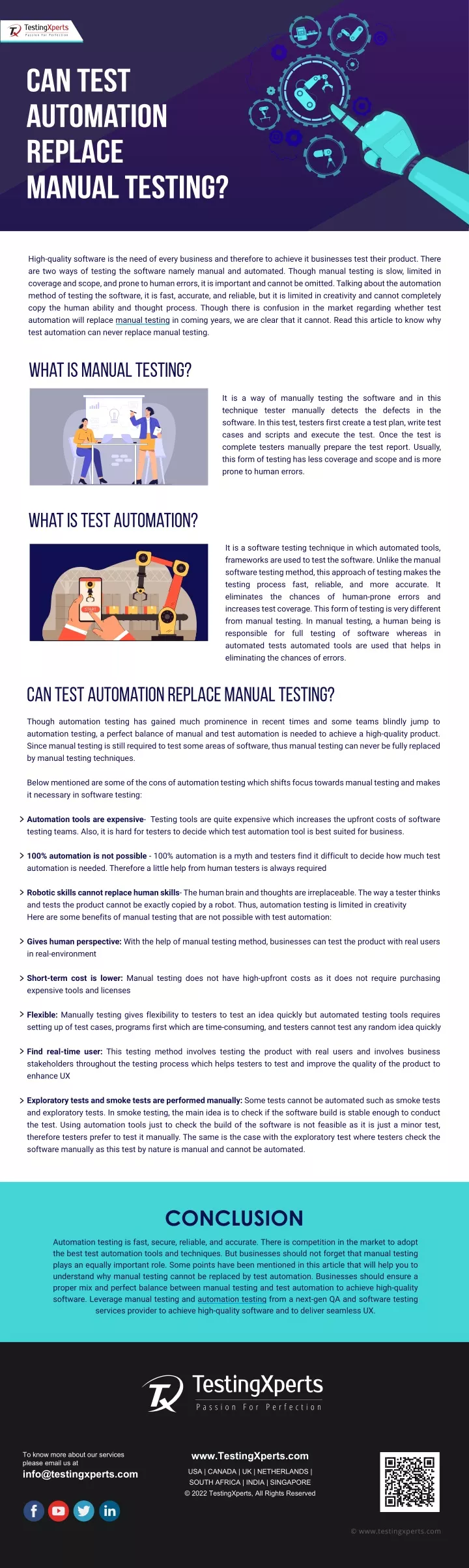 can test automation replace manual testing