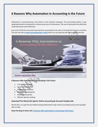 6 reasons why automation in accounting