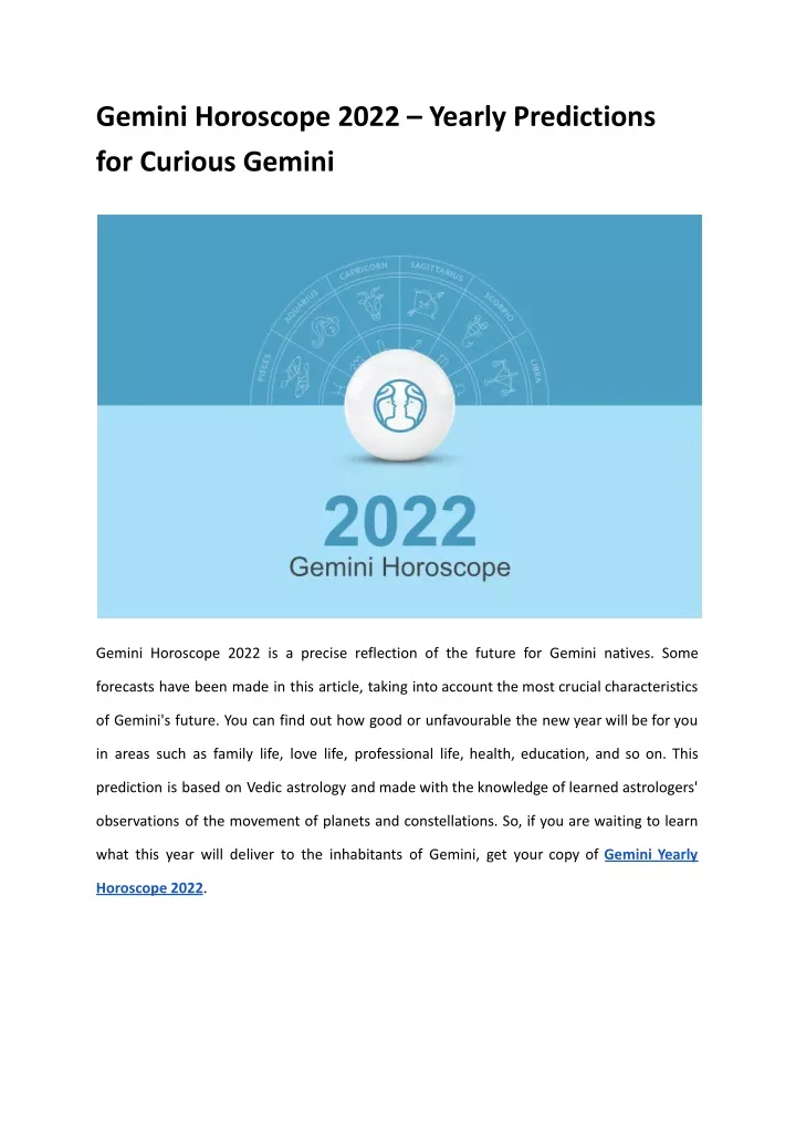 gemini horoscope 2022 yearly predictions