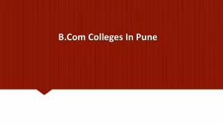 b com colleges in pune