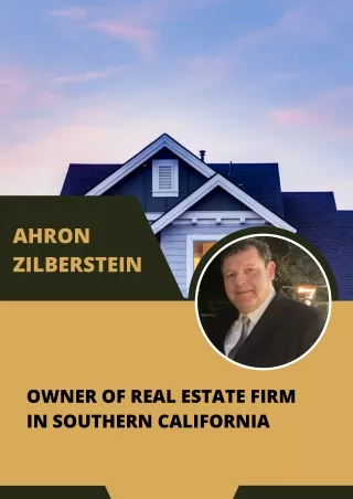 Owner of Real Estate Firm in Southern California