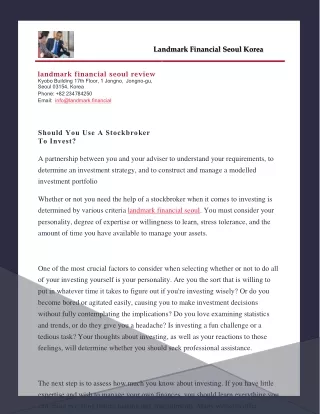 landmark financial seoul korea
