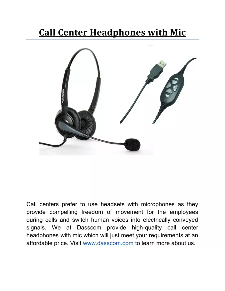 call center headphones with mic