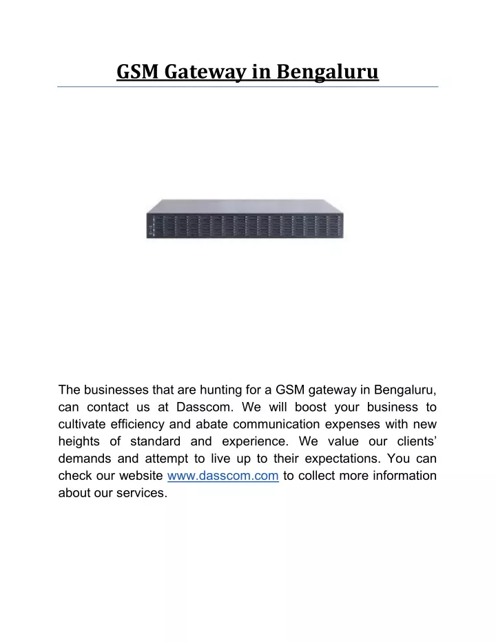 gsm gateway in bengaluru