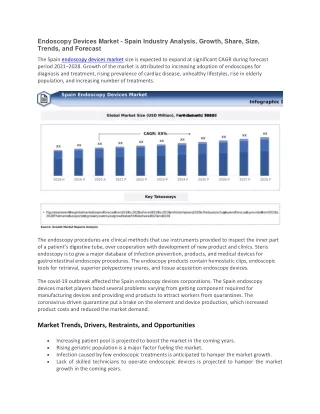 endoscopy devices market spain industry analysis