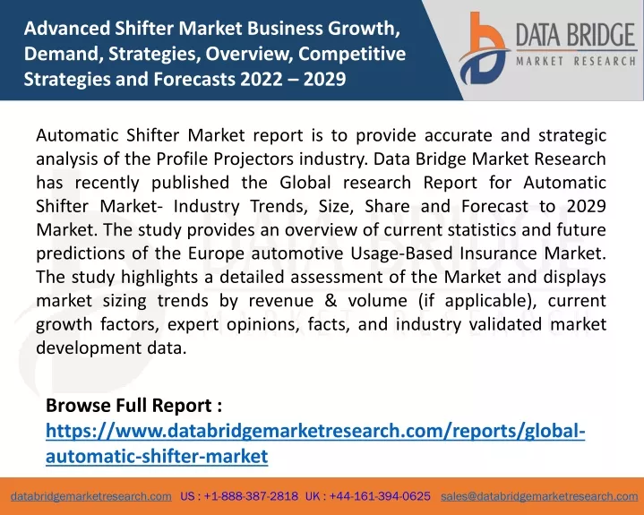 advanced shifter market business growth demand
