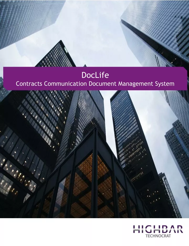 doclife contracts communication document