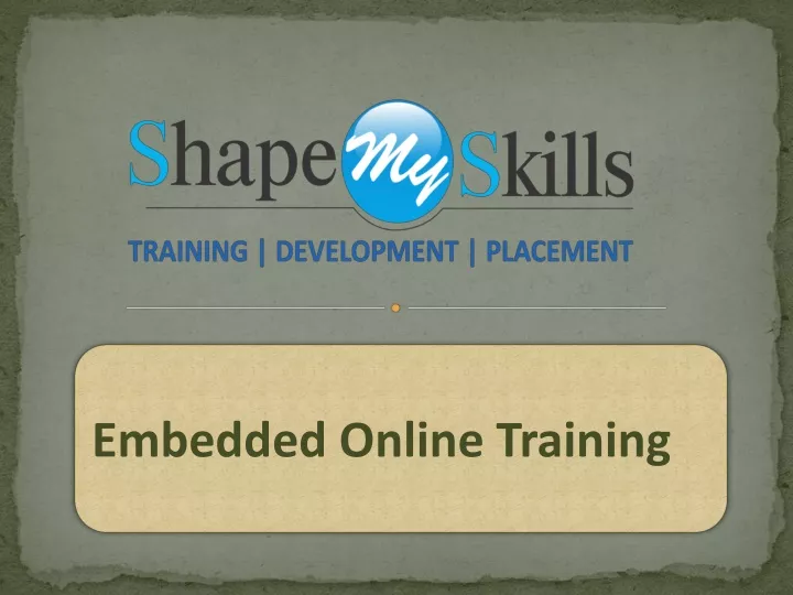 embedded online training
