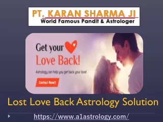 Lost Love Back Astrology Solution - Pt. Karan Sharma