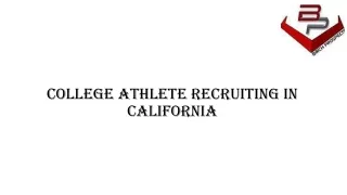 College Athlete Recruiting in California