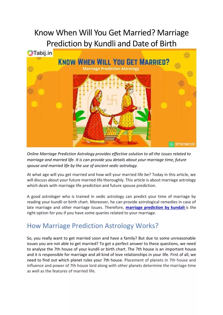 know when will you get married marriage