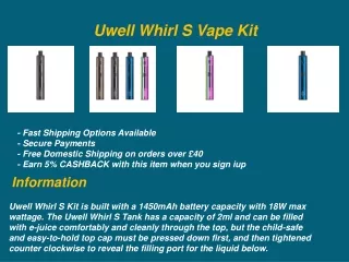 uwell whirl s vape kit