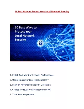 10 Best Ways to Protect Your Local Network Security