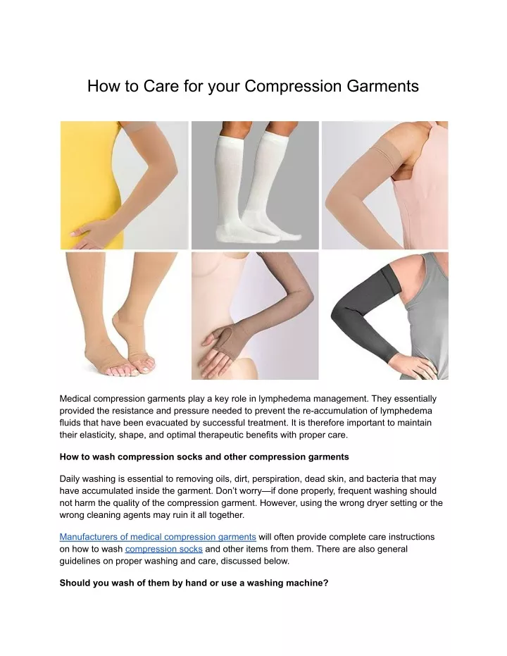 how to care for your compression garments