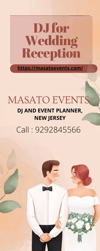 DJ for Wedding Reception | Masato Events