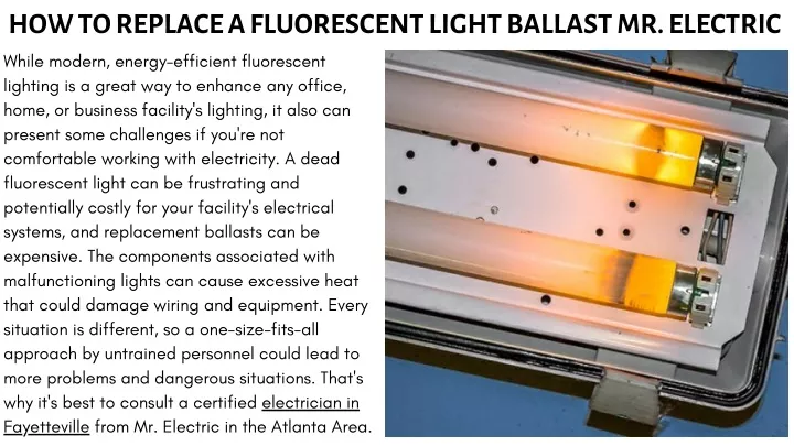 how to replace a fluorescent light ballast